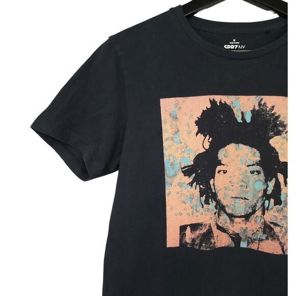 Andy Warhol Jean Michel Basquiat Graphic T-Shirt Size Medium Black SPRZNY - Picture 5 of 13